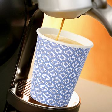 1200 Pappbecher für Heißgetränke, 0,2 l mit Motiv blau Glühweinbecher Kaffee Becher Glühwein