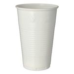 1600 Plastikbecher (PP), 0,5 l Ø 9,5 cm · 13,7 cm weiss mit Schaumrand