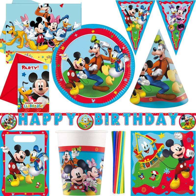 Deko-Beispiel aus dem Shop: XL Micky Maus Partyset Party Deko Kindergeburtstag Geburtstag Minnie Maus Pluto Goofy Donald