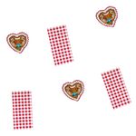 10x Papiergirlande 4 m "Hüttengaudi" Oktoberfest rot weiß