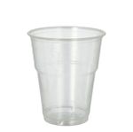 1120 PLA-Becher, Kaltgetränkebecher, "pure" 0,3 l glasklar mit Schaumrand Plastikbecher