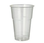 1120 PLA-Becher, Kaltgetränkebecher, "pure" 0,4 l glasklar mit Schaumrand Plastikbecher