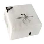4800 Servietten, weiss 1-lagig 1/4-Falz 33 x 33 cm