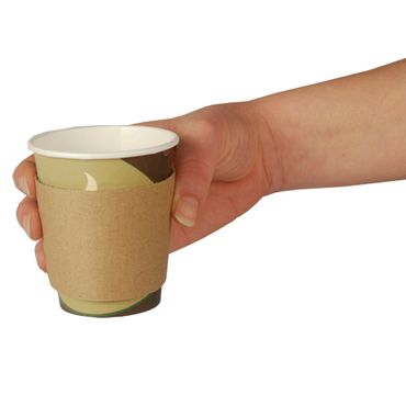 2700 Banderolen für Heißgetränkebecher "To Go" Ø 7,3 cm · 5,8 cm braun