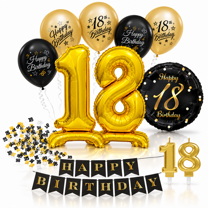 PL1758 hero 21124-Partyset-18--Geburtstag-Deko-schwarz-gold-Dekoration-Volljaehrig-Party_1.png