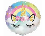 Einhorn Folienballon rund