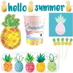 PL1809 21273-Ananas-Sommerparty-Deko-Set-Strandparty-Poolparty-Geburtstag-Partyset-bunt_1.jpg