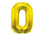 XL Folienballon Zahl 0 gold 85 cm