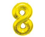 XL Folienballon Zahl 8 gold 85 cm