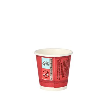 1000 Pappbecher, 5 cl rot "Party Time" To Go Becher