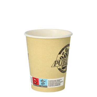 1000 Pappbecher "pure" 0,2 l creme "Pure Joy"