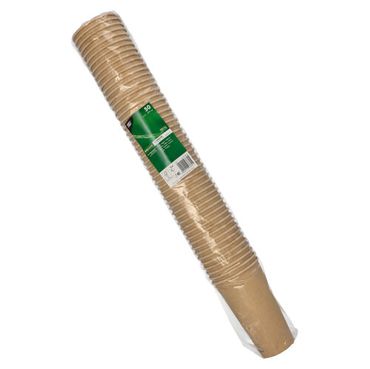1000 Pappbecher 0,5 l Ø 9 cm · 15 cm braun Heißgetränk Kaltgetränk Kaffee Becher