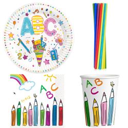 Party Deko Set Einschulung Einweggeschirr Schulanfang Partyset Dekoration Schule bunt Teller Becher Servietten 76 tlg. 22180-Party-Deko-Set-Einschulung-Einweggeschirr-Schulanfang-Partyset-Dekoration-Schule-bunt-Teller-Becher-Servietten-76-tlg-.jpg