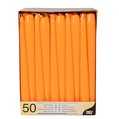 Leuchterkerzen Ø 2,2 cm · 25 cm orange