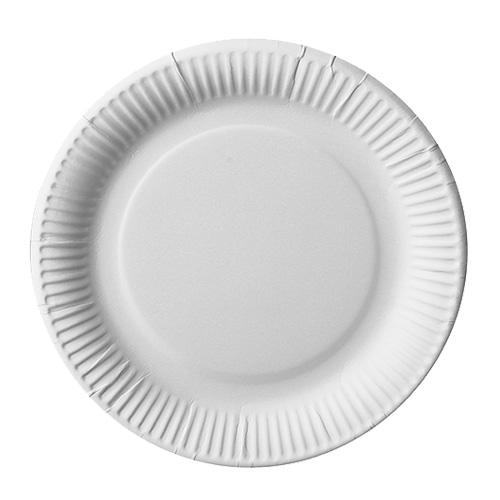Teller, Pappe "pure" rund Ø 23 cm weiss extra stark
