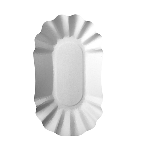 Schalen, Pappe "pure" oval 10,5 cm x 17,5 cm x 3 cm weiss