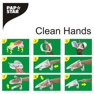 8 Stück Clean Hands Base Kit Edelstahl 11,5 cm x 12,7 cm x 22 cm silber