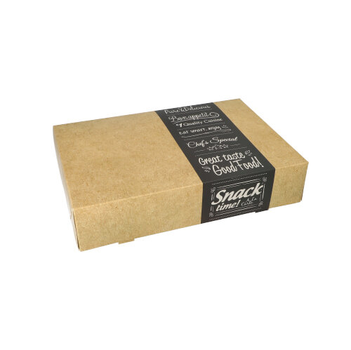 Transport- und Catering-Kartons "pure" eckig 8 cm x 24,5 cm x 35,5 cm "Good Food" klein