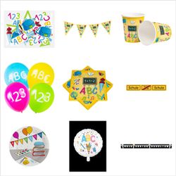 PL2206 24316-Partyset-Einschulung-Schulanfang-Deko-Dekoration-1--Klasse-bunt-Junge-Maedchen_1.jpg