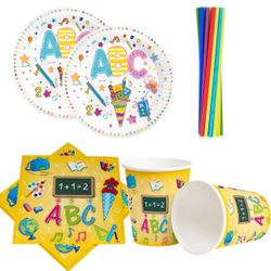 Einschulung Party Geschirr Einweggeschirr Schulanfang Partyset Dekoration Schule bunt Teller Becher Servietten Party Deko 24317-Einschulung-Party-Geschirr-Einweggeschirr-Schulanfang-Partyset-Dekoration-Schule-bunt-Teller-Becher-Servietten-Party-Deko.jpg