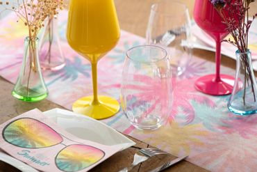 6 Mehrweg Wein Cocktail Gläser Spritz pink rosa fuchsia Tritan 470ml Wiederverwendbar Kunststoff unzerbrechlich