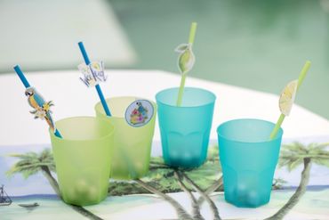 840 Mehrweg Becher orange Plastikbecher 250ml Wiederverwendbar Frost bunt