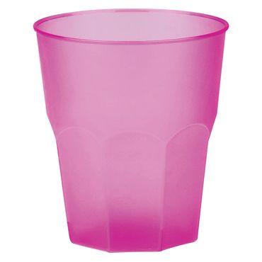 840 Mehrweg Becher pink rosa Plastikbecher 250ml Wiederverwendbar Frost bunt