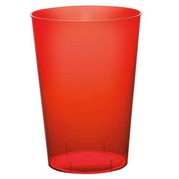 900 Mehrweg Becher rot transparent Plastikbecher 230ml Wiederverwendbar bunt