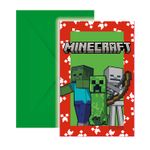 Minecraft Party 6 Einladungskarten & Umschläge
