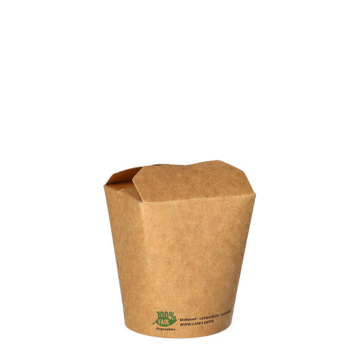 Snackboxen, Pappe rund 230 ml 7,5 cm x 6,8 cm x 5,1 cm braun