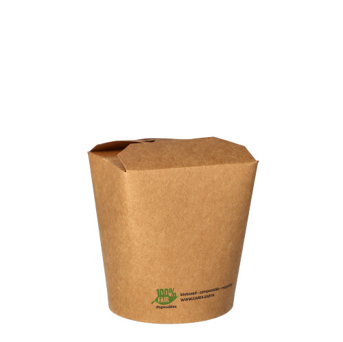 Snackboxen, Pappe rund 550 ml 9,7 cm x 8,6 cm x 7,4 cm braun