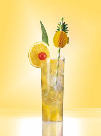 500 Trinkhalme, Papier Ø 6 mm · 20 cm blau/weiss Pineapple