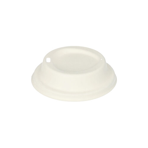 Dom-Deckel, Zuckerrohr "pure" Ø 9 cm · 2,5 cm weiss