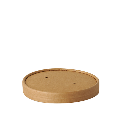 Deckel für Suppenbecher, Pappe Ø 11,5 cm · 1,6 cm braun