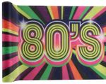 80er Jahre Party Tischläufer 3 m x 30 cm 80s