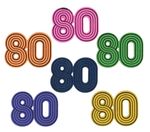 80er Jahre Party XL Konfetti aus Holz 80s
