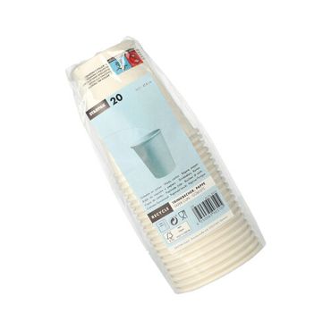 400 Trinkbecher, Pappe To Go 0,2 l Ø 8 cm · 9,1 cm weiss