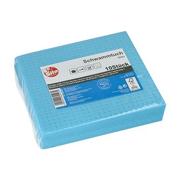 100 Schwammtücher 20 cm x 18 cm blau