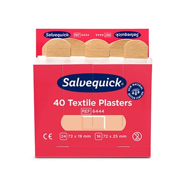 6 Sets Cederroth Salvequick Textile Pflaster (40 Stück) braun , Refill