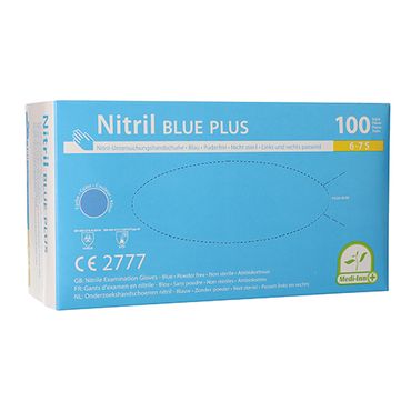 100 Medi-Inn® PS Handschuhe, Nitril puderfrei Blue Plus blau Größe S