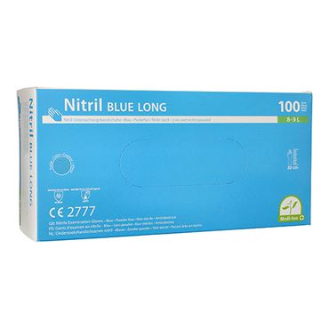 100 Medi-Inn® PS Handschuhe Nitril puderfrei Long blau Größe L