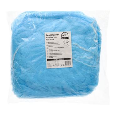 1000 Medi-Inn® Barett-Hauben, Vlies Ø 52 cm blau
