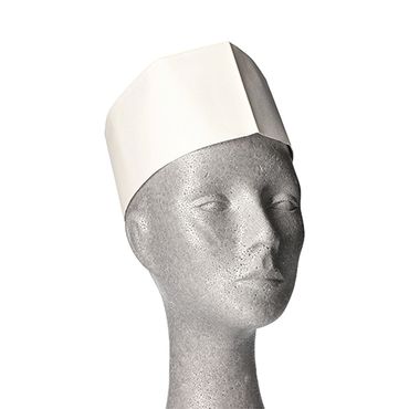 1000 "WORK-INN/-PS" Schiffchen, Krepp 8,5 cm x 27,5 cm weiss Größe 55 - 62