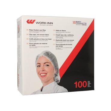 1000 "WORK-INN/PS" Klipp-Hauben, Vlies Ø 30 cm weiss