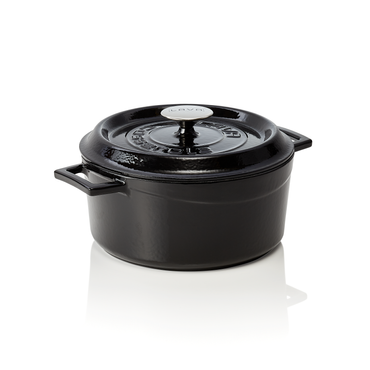 LAVA Bräter schwarz Ø 25 cm, Serie Casseroles round Höhe: 11,5 cm