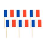 50 Flaggen Deko Picker Frankreich weiß blau rot, Le Tricolore