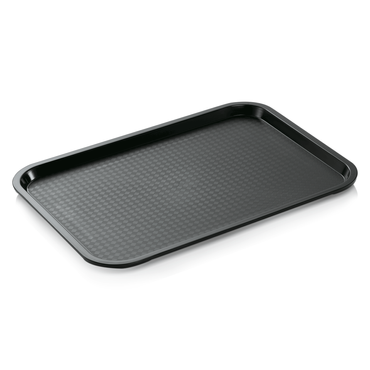 WAS Germany Gastro Tablett schwarz stapelbar 35 x 27 x 2 cm Serviertablett Polypropylen