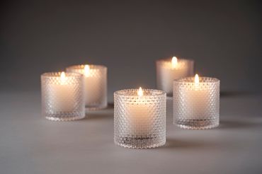 6x Kerzenhalter Calm 80 x Ø 80 mm Klar