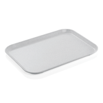 WAS Germany Gastro Tablett hellgrau mit Punkten stapelbar 45,5 x 35,5 cm Serviertablett Fiberglasverstärkt