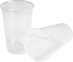 100 Becher Plastikbecher Kunststoff klar transparent, 0,2l, PP
